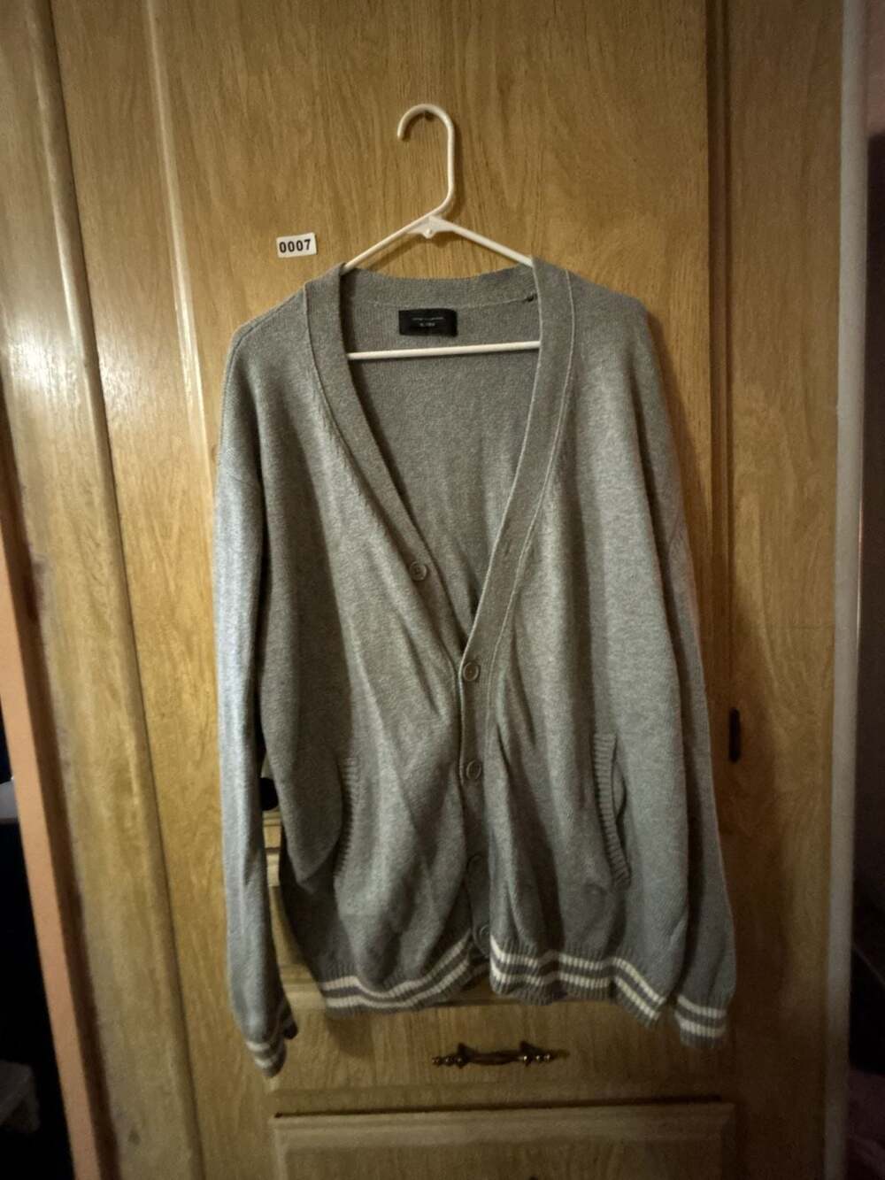 Cotton On Cardigan Size XL Grey V-Neck Button Up Sweater